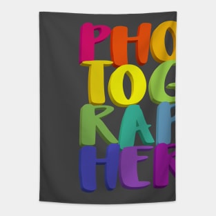 Photographer // Typographic Design Tapestry