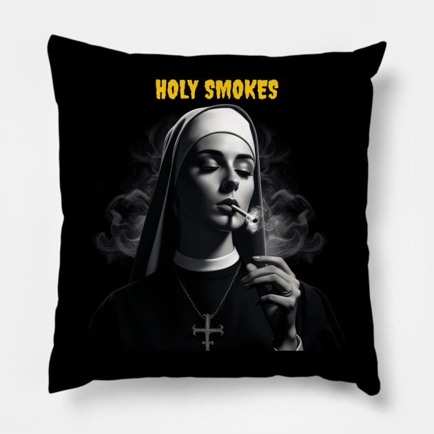 Holy smokes Pillow by Popstarbowser