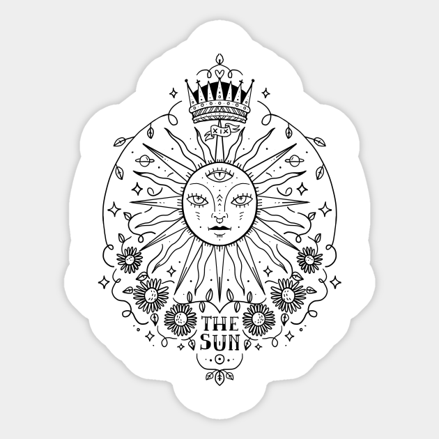 The Sun Tarot Card Sun Aufkleber Teepublic De
