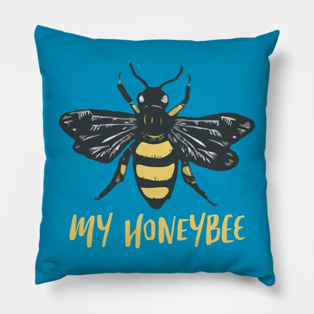 My honeybee Pillow by theramashley