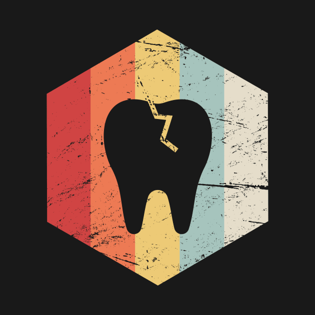 Cracked Tooth – Retro 70s Dentist Icon by MeatMan