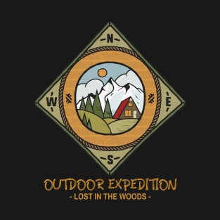 Outdoor Expedition / Lost in The Woods / Retro Design / Camping Lovers T-Shirt