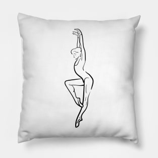 sketch of a ballerina Pillow