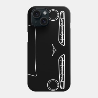 Studebaker Champion 1954 classic car white outline graphic Phone Case