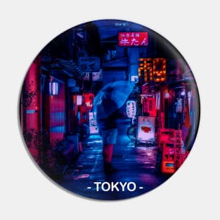 Tokyo Street Neon Synthwave Pin