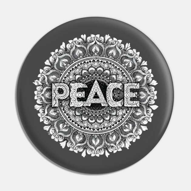 Peace text with mandala art Pin by Style Troop