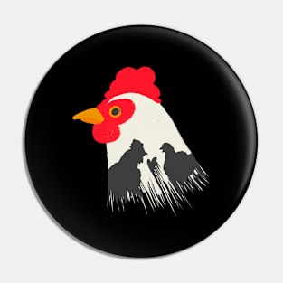 Rooster’s shadow of love Pin