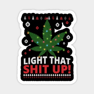 Weed Christmas Magnet