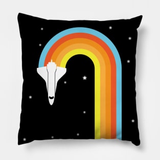 Over The Retro Rainbow Pillow