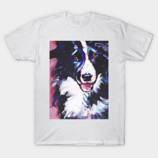 Border Collie Bright Colorful Pop Dog Art Border Collie Dog T