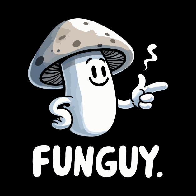 Happy Funguy Fungus (Back Print) by DoodleDashDesigns