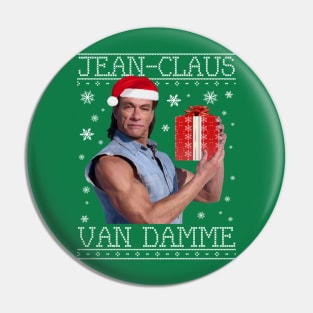 Jean Claus Van Damme Christmas Knit Pin