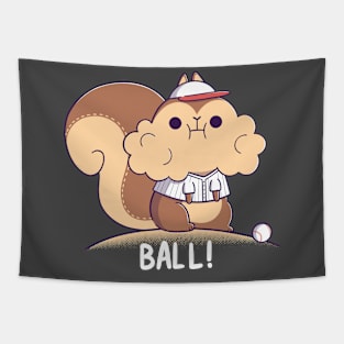 Baseball Squirrel Tapestry
