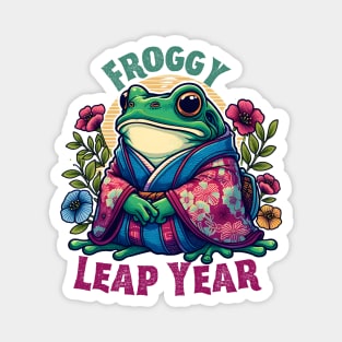 Froggy leap year Magnet