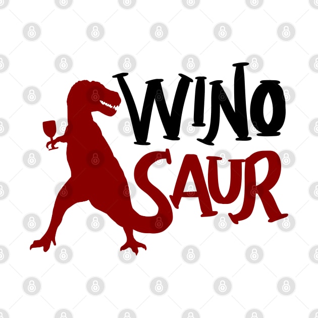 WinoSaur - Funny Wine Lover Shirts And Gifts - T-Rex by Shirtbubble