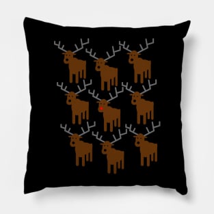 Santa's Reindeers Crew Pillow