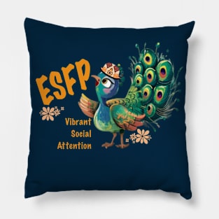 ESFP Performer, Peacock Pillow