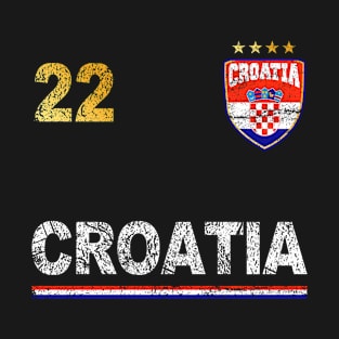 Croatia Soccer Fans Jersey Croatian Flag Football Lovers T-Shirt