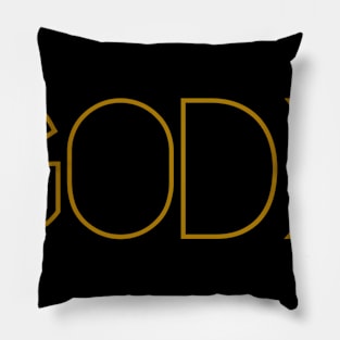 GOD>EVERYTHING (GOLD) Pillow