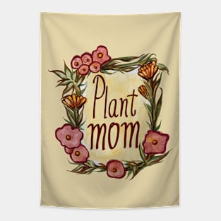 Plant Mom Floral Motif Tapestry