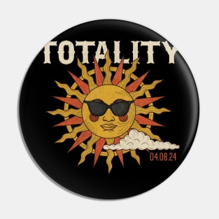 Vintage Total Solar Eclipse 2024 Pin