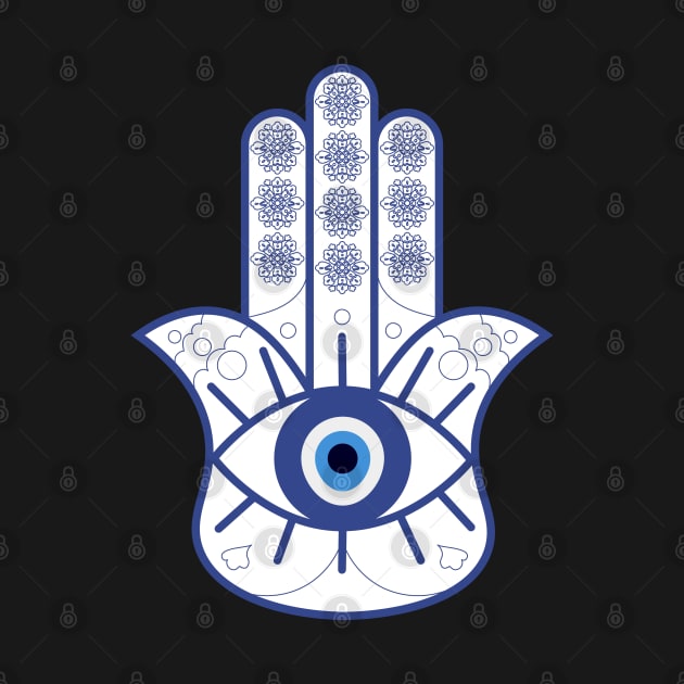 Hamsa Hand with Evil Eye by tatadonets