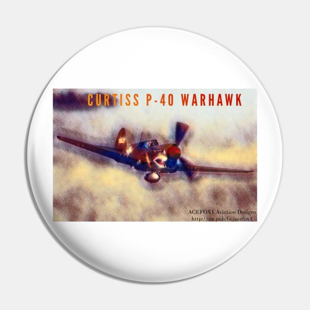 2-Sided P-40 Warhawk Pin by acefox1
