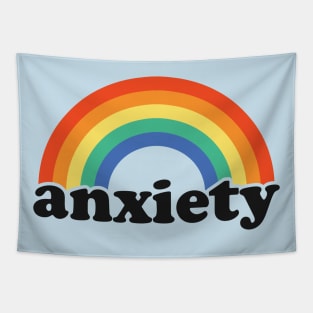 Anxiety - Funny Rainbow - Always Anxious Tapestry