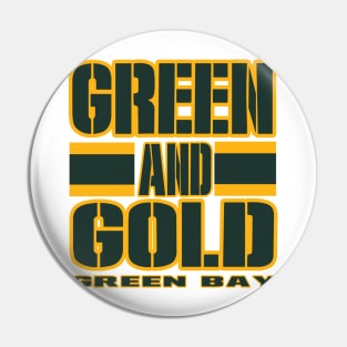 Green Bay LYFE Green and Gold GB True Football Colors! Pin