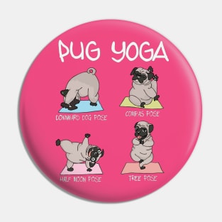 Pug Yoga Pin