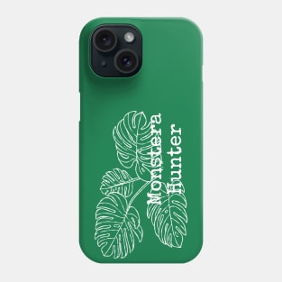 Monstera Hunter (White) Phone Case