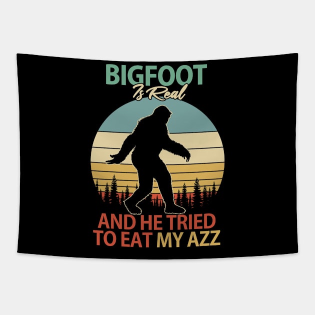 ✅Bigfoot is Real And He Tried to Eat My Azz Tapestry by Malame