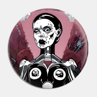 woman in a futuristic suit Pin