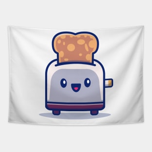 Cute Toaster With Bread Tapestry