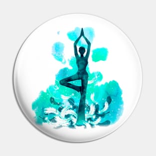 Yoga turquoise Pin