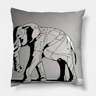 Elephant Shadow Silhouette Anime Style Collection No. 125 Pillow