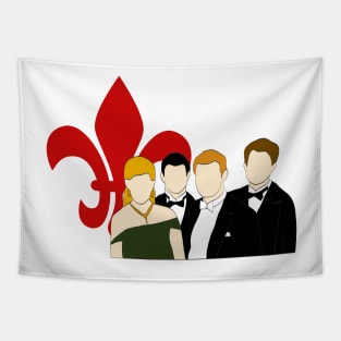 fleur de lis mikaelson ball the originals klaus elijah rebekah kol mikaelson crest Tapestry