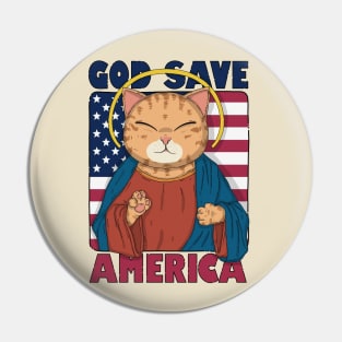 God Save America Pin