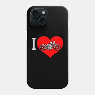 I Love Motorcycles Heart Racing Biker Motor Bike Valentines Day Motorcycle Valentine Phone Case