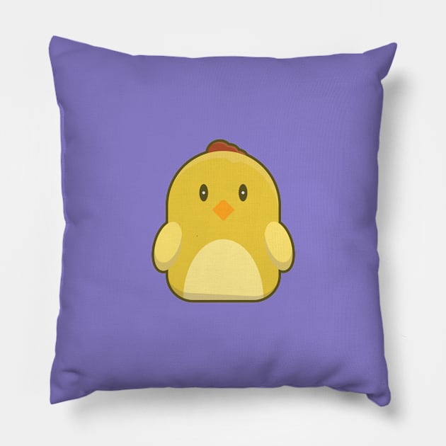 Simple Cute Chick Pillow by StimpyStuff