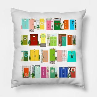 Mod Doors Advent Calendar Pillow