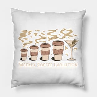 Weekly Coffee Evolution Pillow