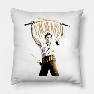 one piece zoro tv series Mackenyu graphic illustration design ironpalette Pillow