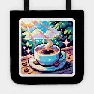 Coffee Pixel Poster Water Vintage Since Tote