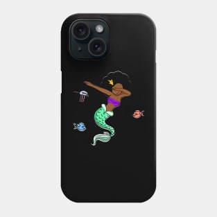 Afro Girl, Mermaid, Funny Dab Dance, Dancing Fishes Phone Case