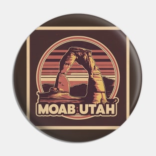 Moab Utah Arches Vintage Sunset Pin