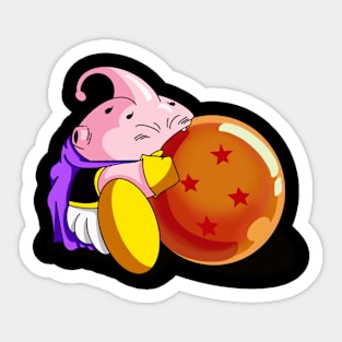 Buu Outline Sticker for Sale by awallac