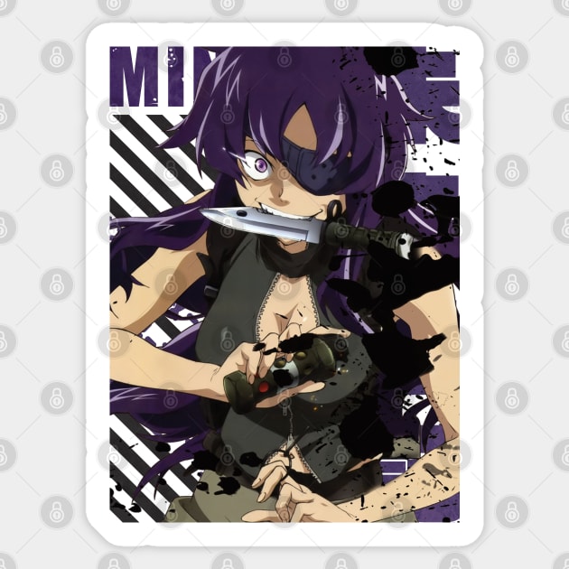 The Future Diary Mirai Nikki Anime Sticker for Sale by Anime Store