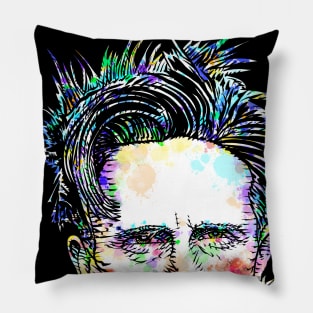 MARCEL DUCHAMP watercolor and ink portrait Pillow