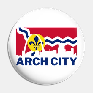 Arch City Skyline Pin